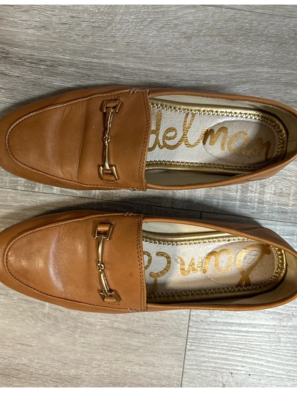 Sam Edelman Tan Loraine Bit Loafers Size 5.5